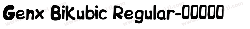 Genx BiKubic Regular字体转换